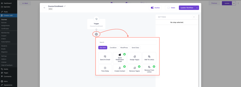 Add New Actions