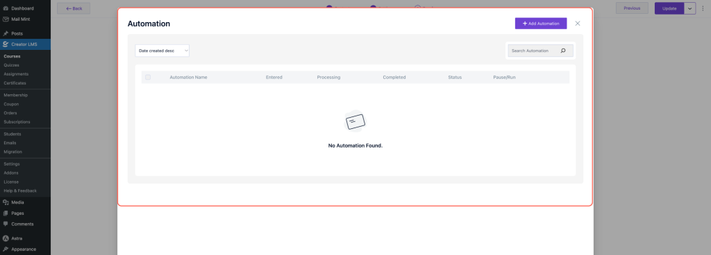 Automation Dashboard