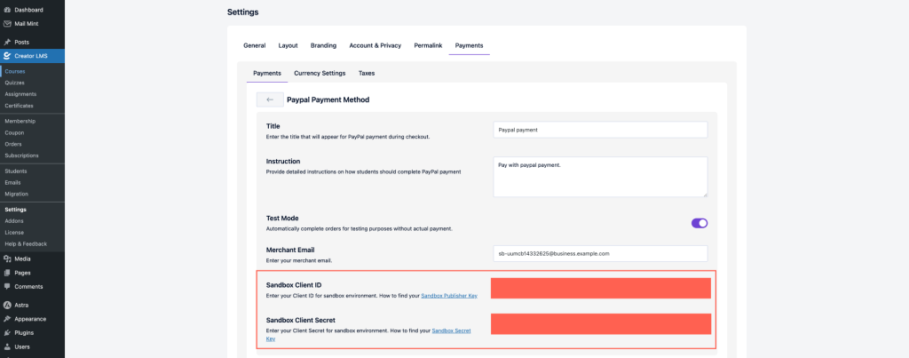 Merchant Email