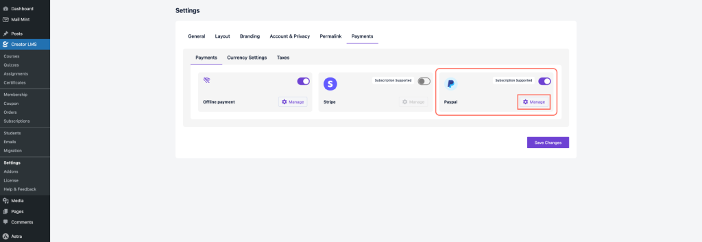 Enable PayPal