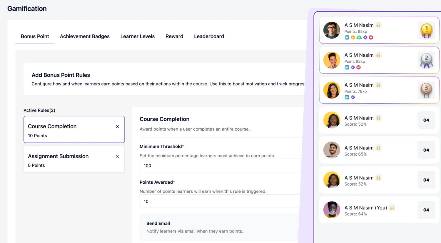 Gamification Feature