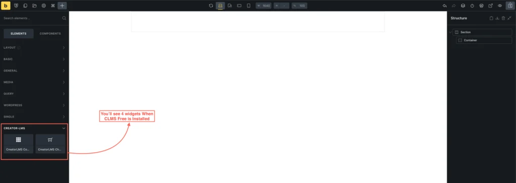 Design Your Course Steps with Bricks in Creator LMS 5 All Widgets for Bricks Builder