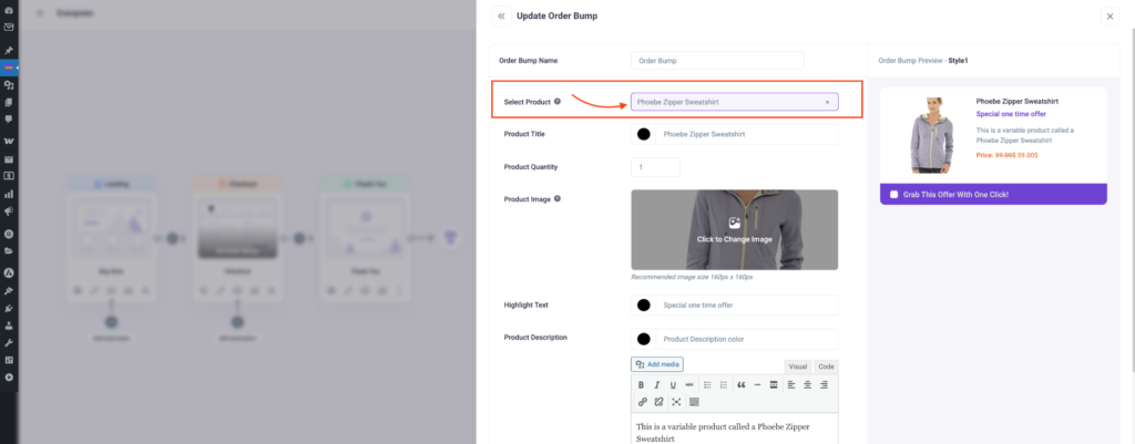 How to Add Variable Products to Order Bumps 6 Assign order bump Variable product