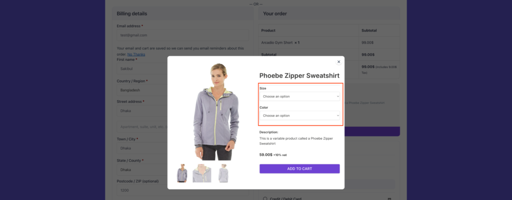 How to Add Variable Products to Order Bumps 10 Choose Order Bump Product Variations