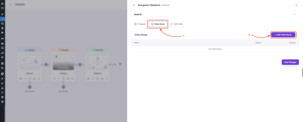 How to Add Variable Products to Order Bumps 3 Order bump tab-click on Add Order Bump