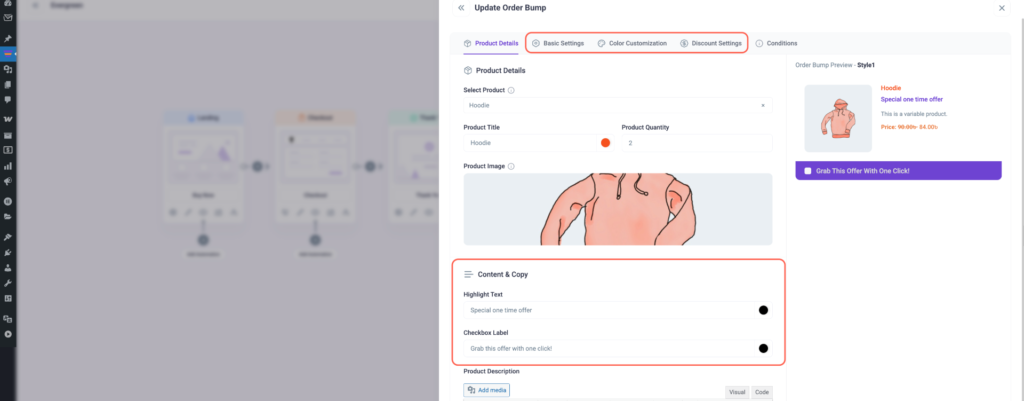 Set Title Price and Other details