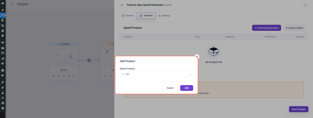 Add an Upsell Products