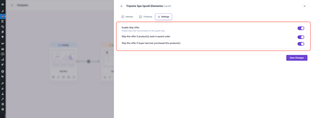 Enable the Options Based on your Need