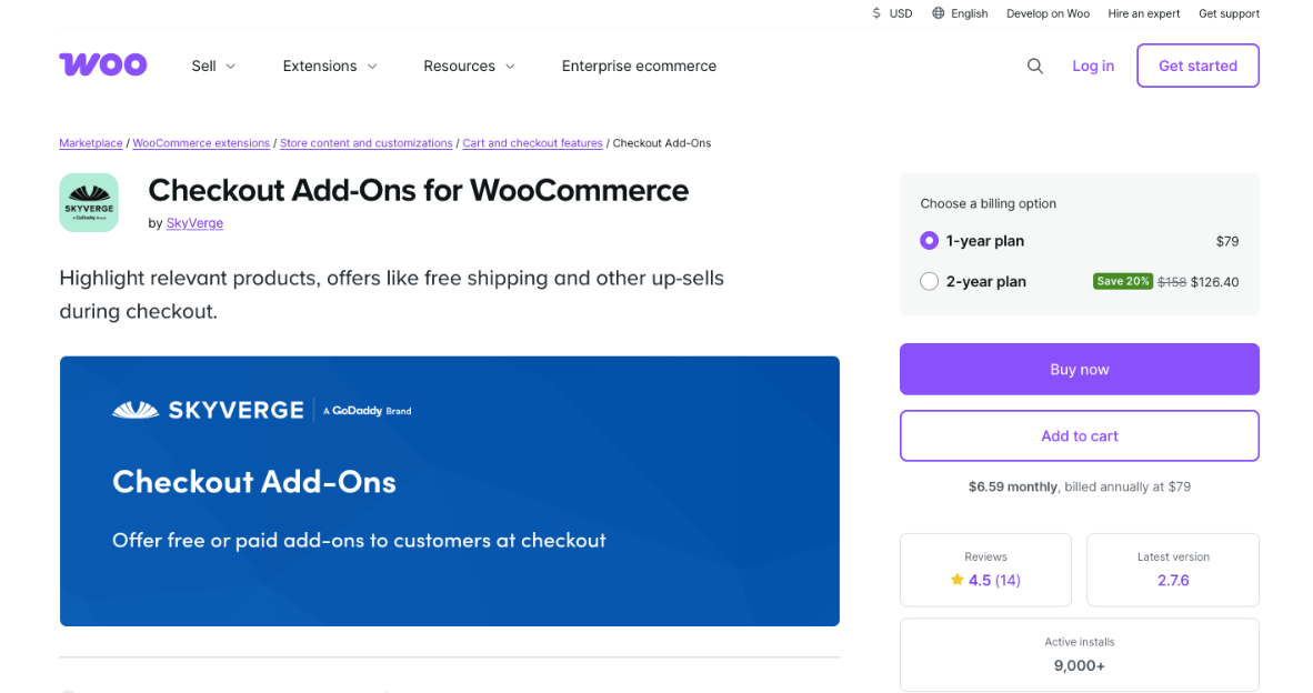 ​5. Checkout Add-Ons for WooCommerce