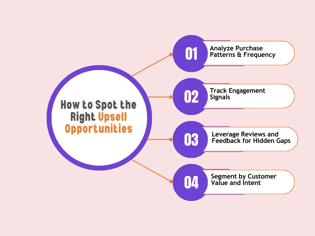 Upsell Opportunities You’re Missing in 2026 & How to Act On Them Fast 4 How to Spot the Right Upsell Opportunities- infograpfic
