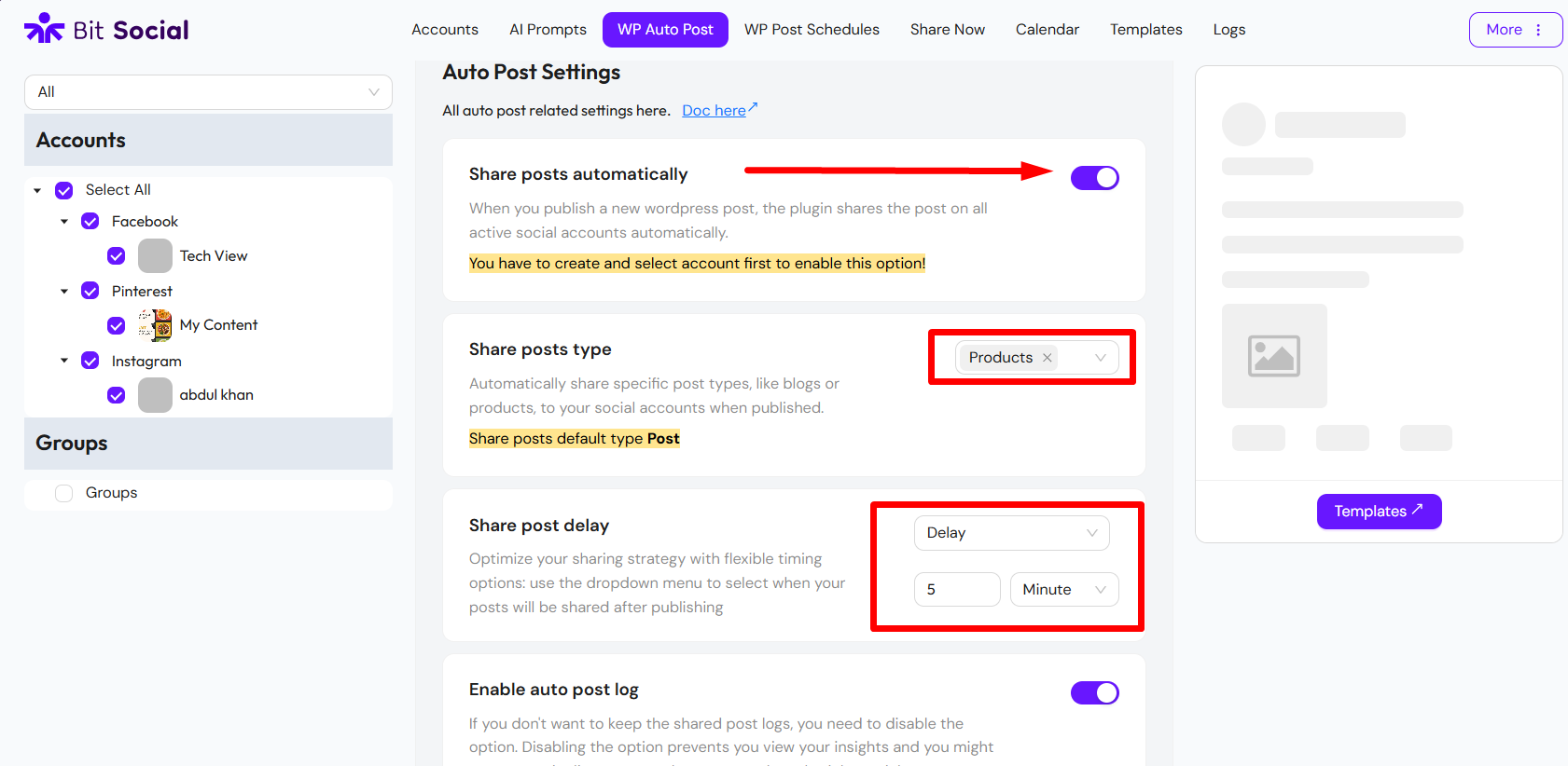Step 03: Set up Auto Posting for WooCommerce Products