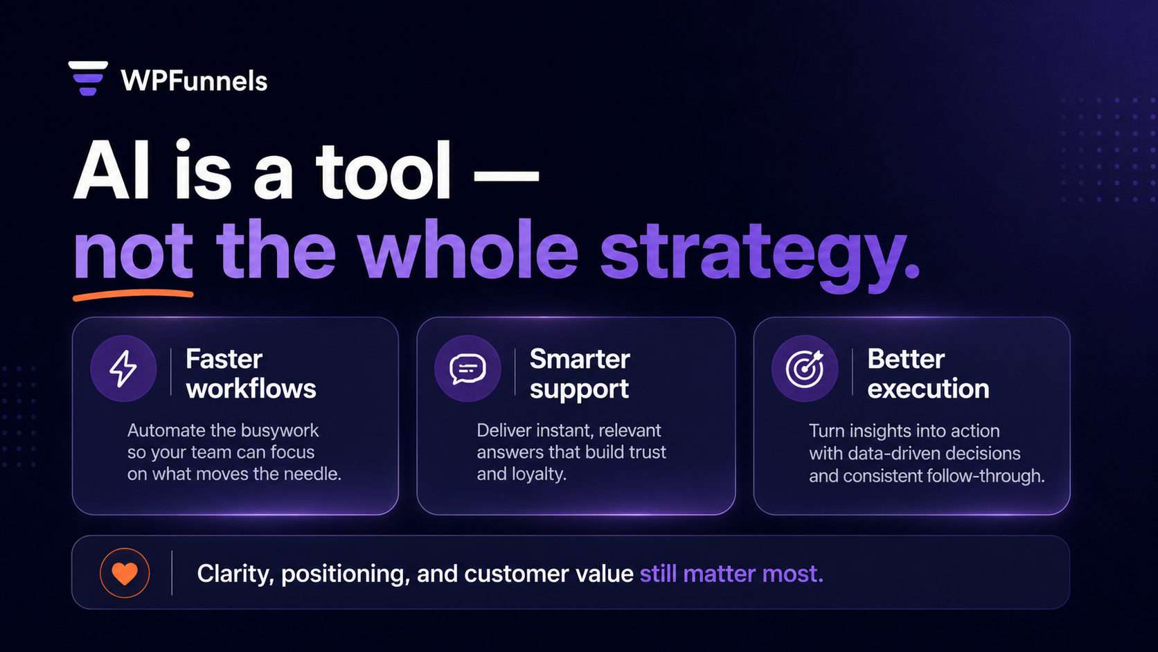 AI is a tool - not a whoel strategy