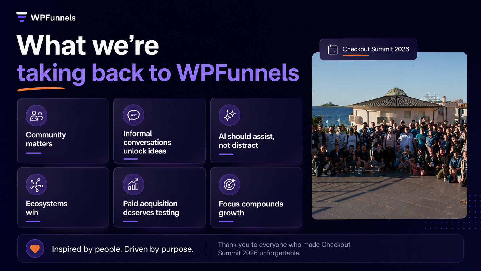 What we'er taking back from the Checkout Summit