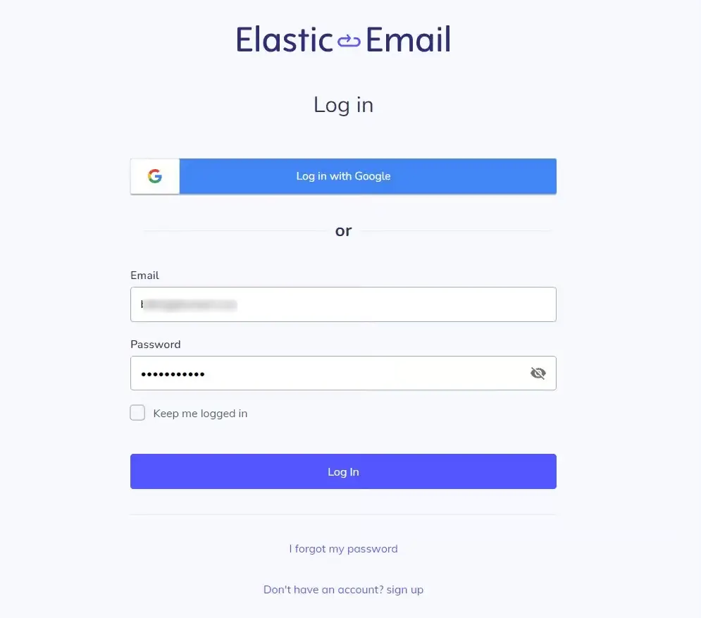 elastic email login
