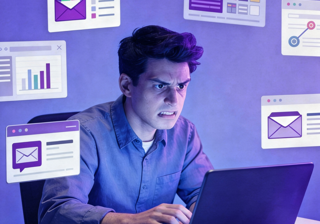 feeling frustrated while managing multiple complicated email marketing platforms