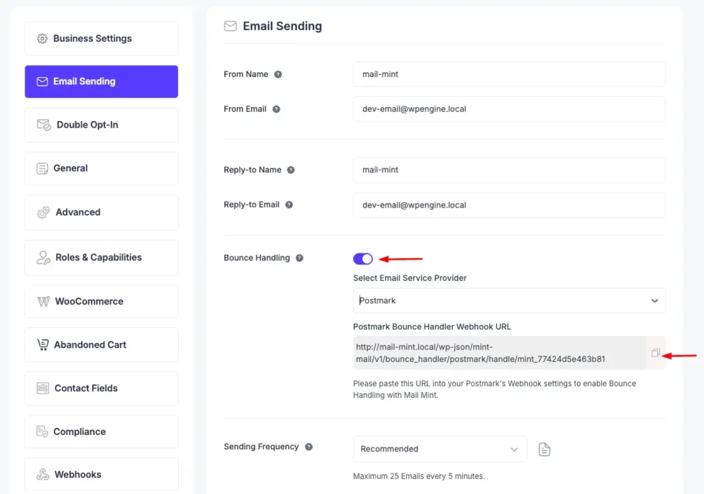 postmark webhook settings