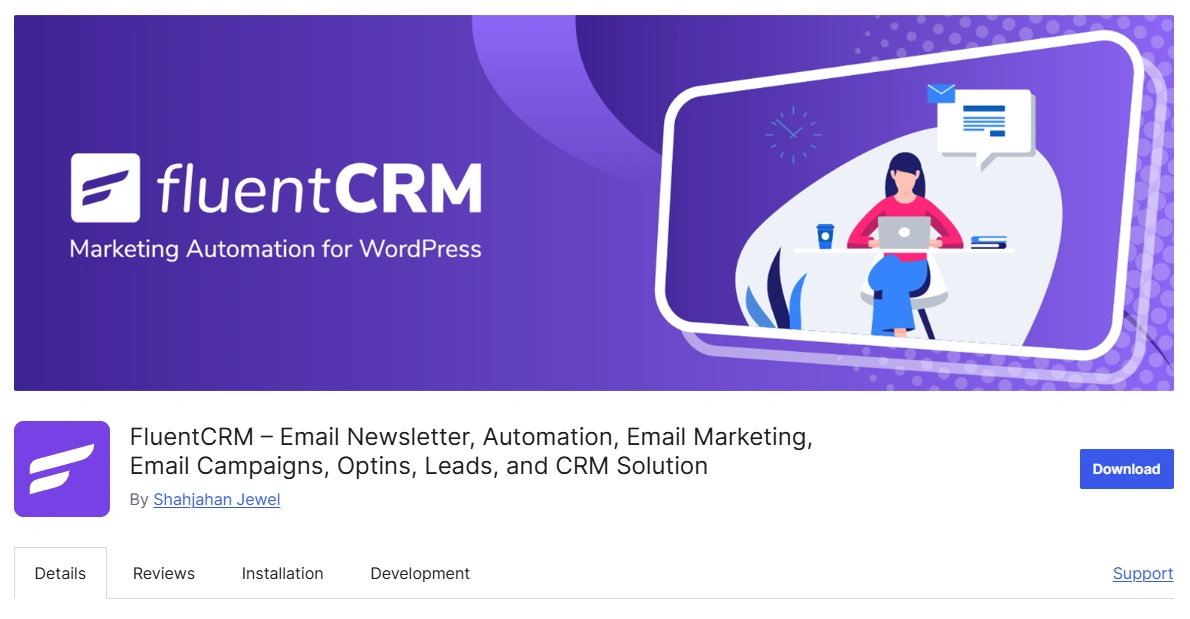 FluentCRM self hosted email marketing platform with CRM features and behavioral automation