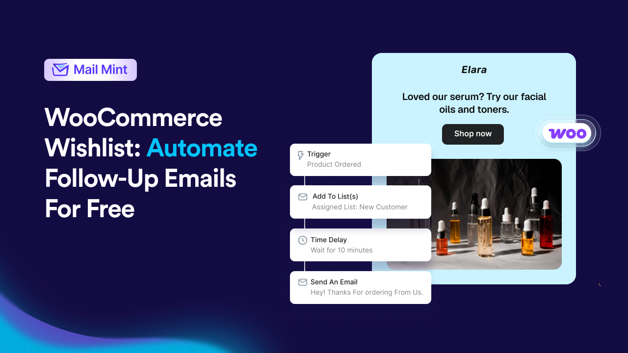 Mail Mint WooCommerce wishlist follow-up email automation workflow