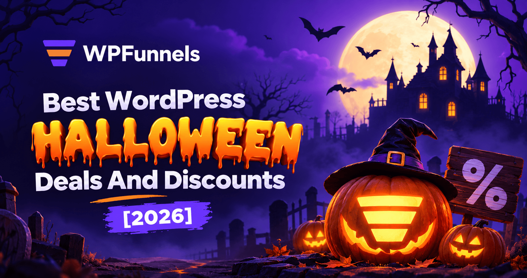 Best WordPress Halloween deals and discounts for 2026 featuring WPFunnels
