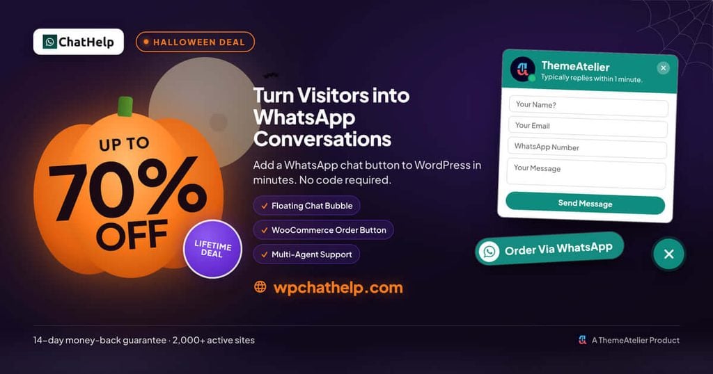 WhatsApp Chat Help Halloween Deal Details 2026