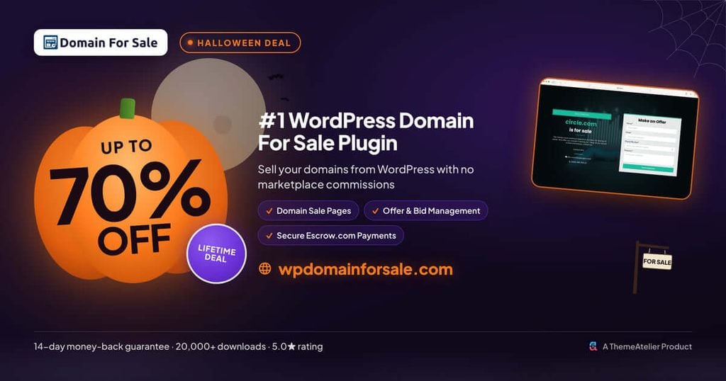 Domain For Sale Halloween Deal Details 2026